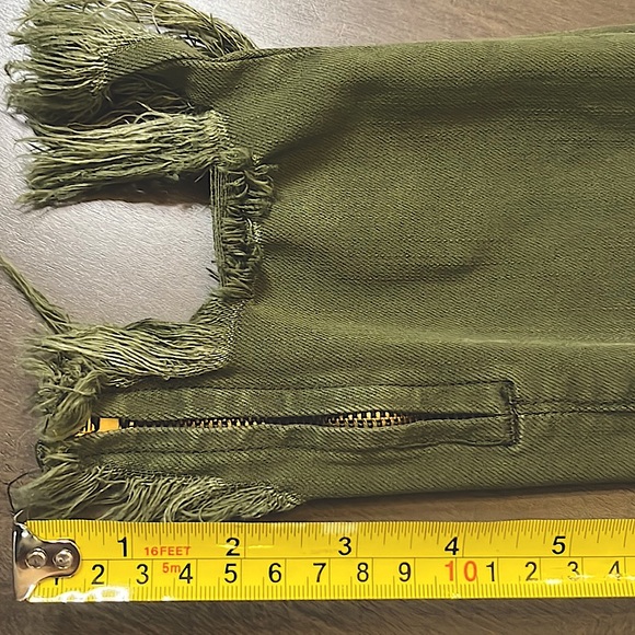 Vervet Army Green Distressed Jeans - Picture 10 of 13